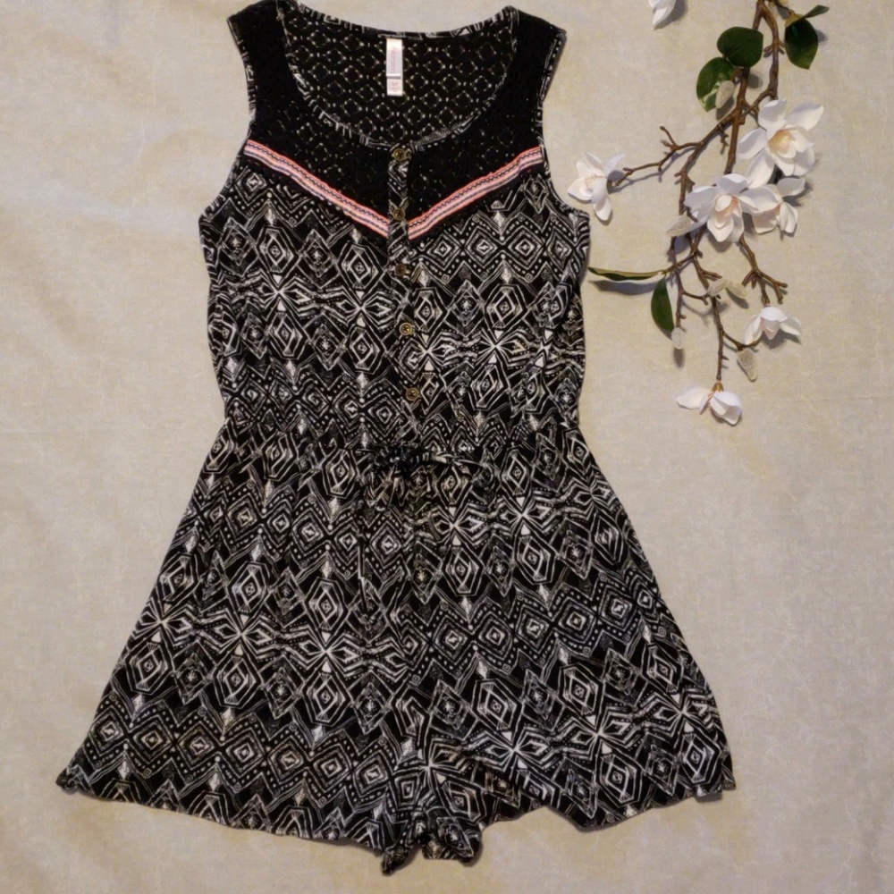 Black and white romper